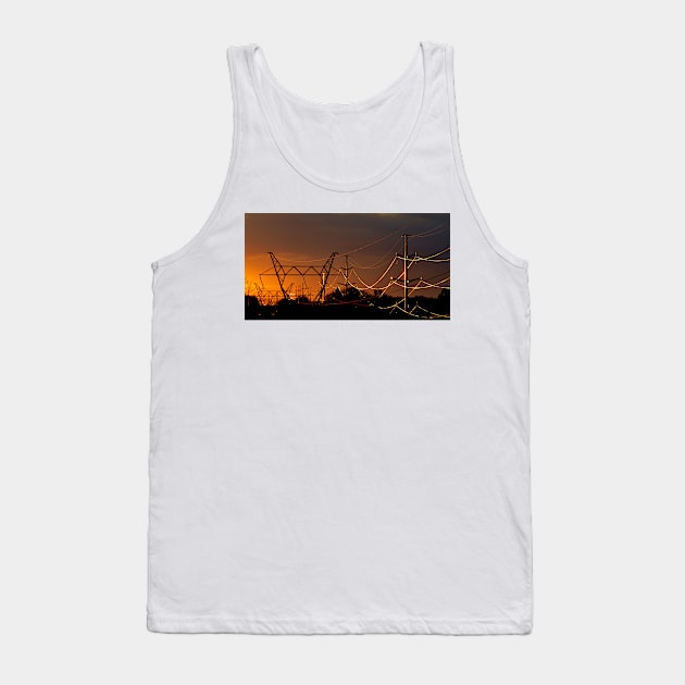 Sunlit hydro wires Tank Top by LaurieMinor